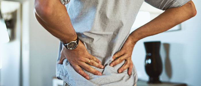 man with low back pain